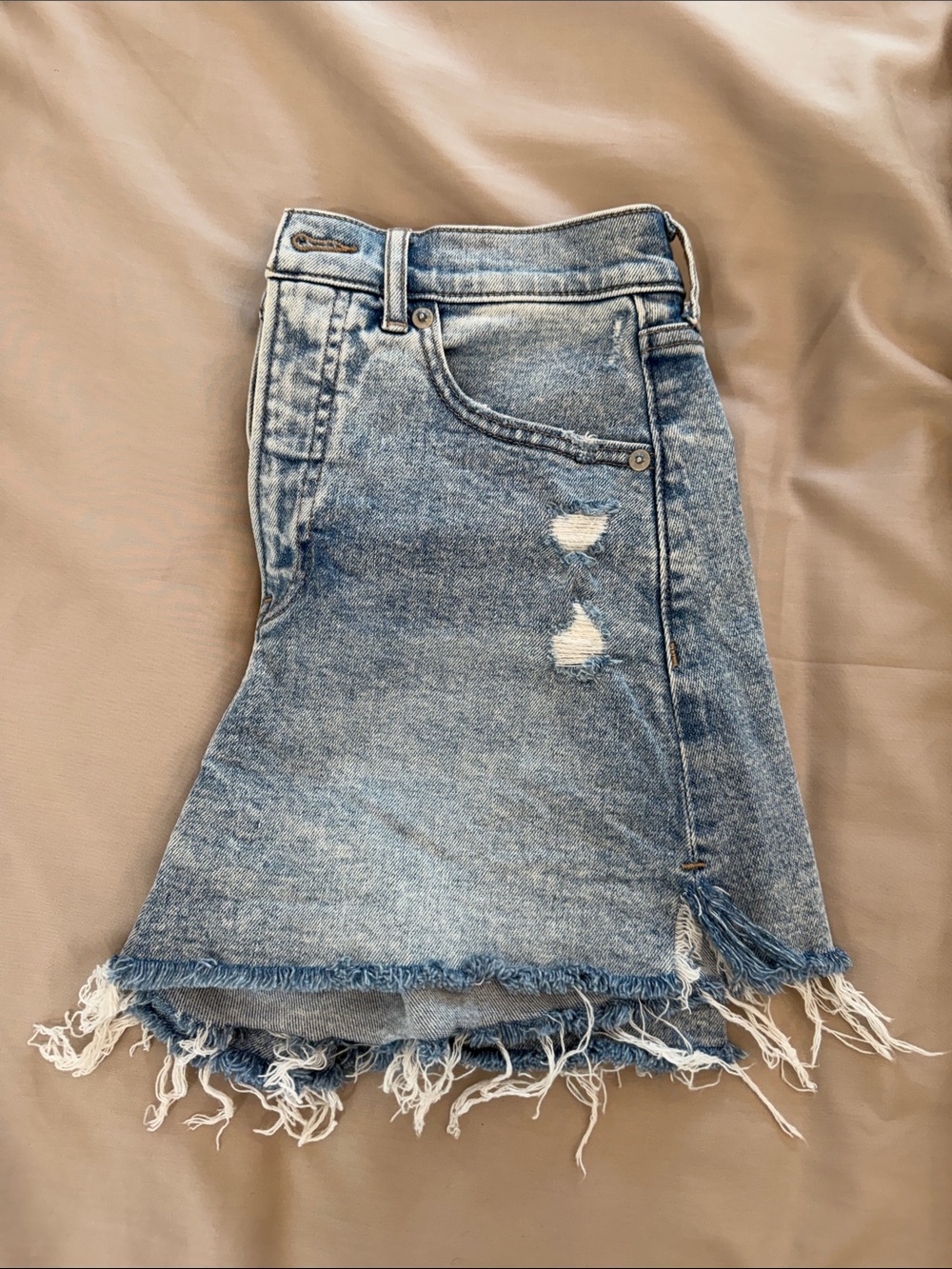 High Rise Denim Short